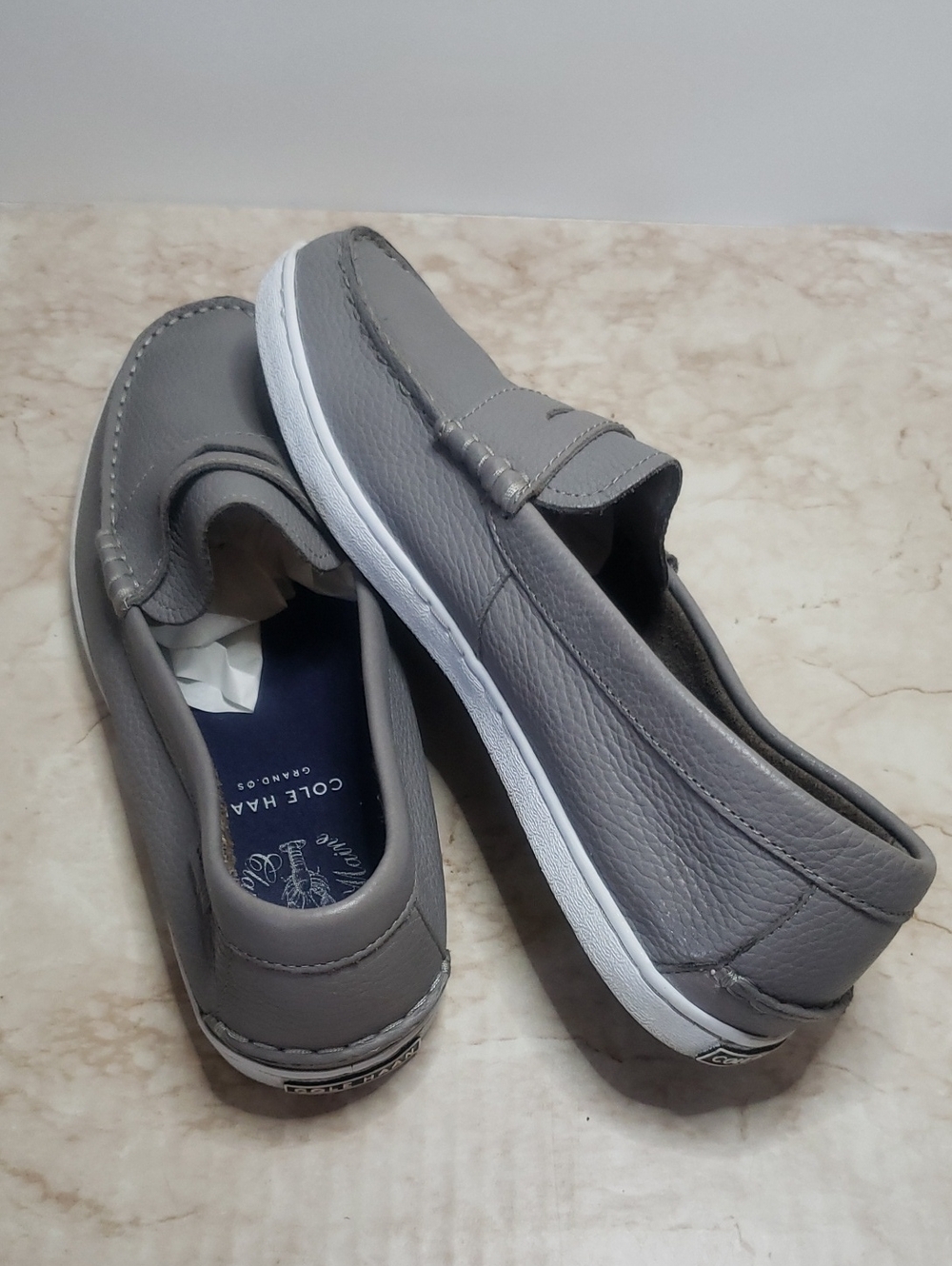Cole Haan Classic Gray Men’s Slip-On Penny Loafers Size 11.5 - Picture 4 of 5